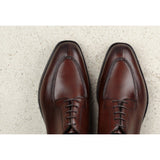 Height Increasing Brown Leather Hamlet Derby Shoes