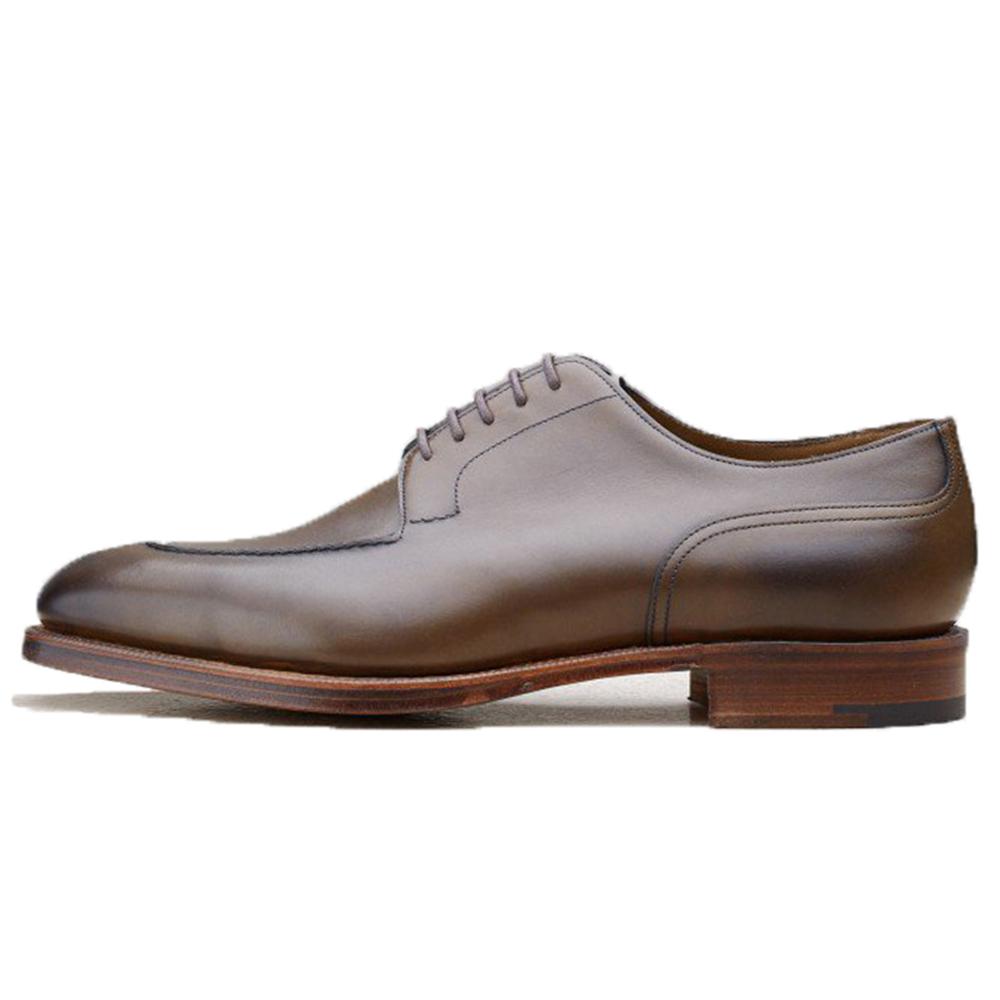 Flat Feet Shoes - Olive Green Leather Hamlet Derby Shoes with Arch Support