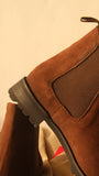 Brown Suede Leather Ferneto Chunky Chelsea Boots