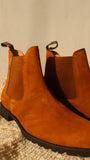 Tan Suede Ferneto Chunky Chelsea Boots