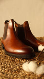 Tan Leather Ferneto Chunky Chelsea Boots