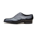Flat Feet Shoes - Black Leather Gedling Brogue Oxfords with Arch Support