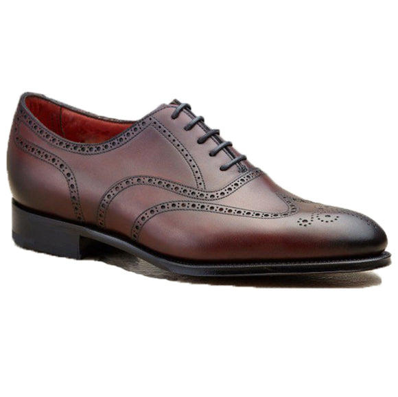 Height Increasing Mahogany Brown Leather Gedling Brogue Oxfords