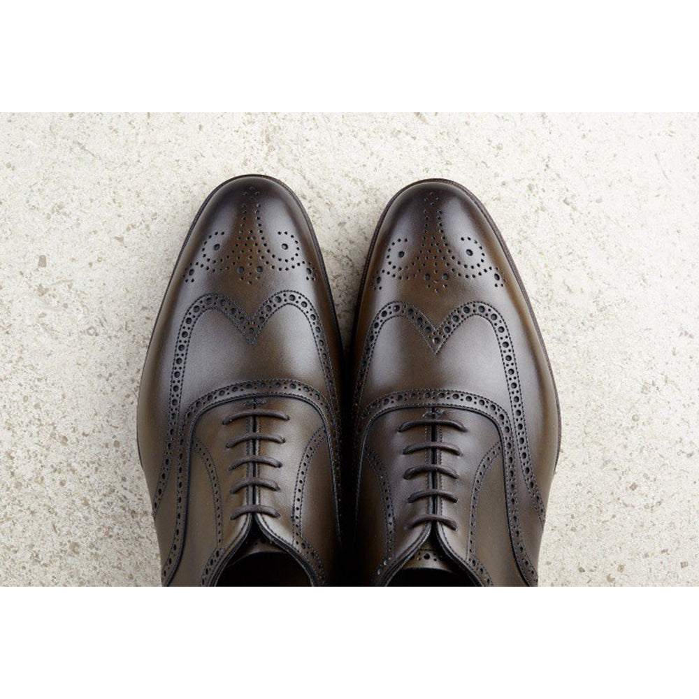 Height Increasing Olive Green Leather Wealden Oxfords