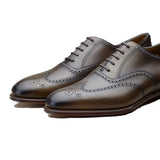 Height Increasing Olive Green Leather Wealden Oxfords