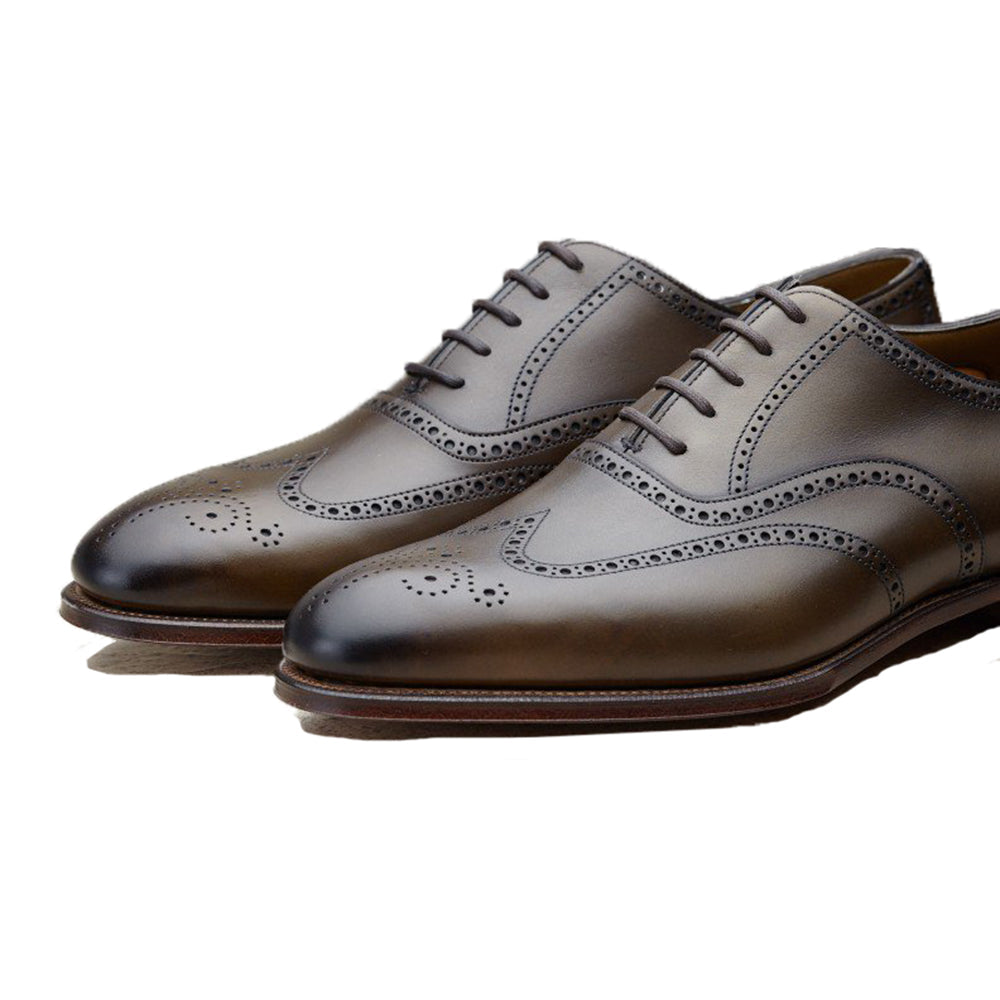 Height Increasing Olive Green Leather Wealden Oxfords