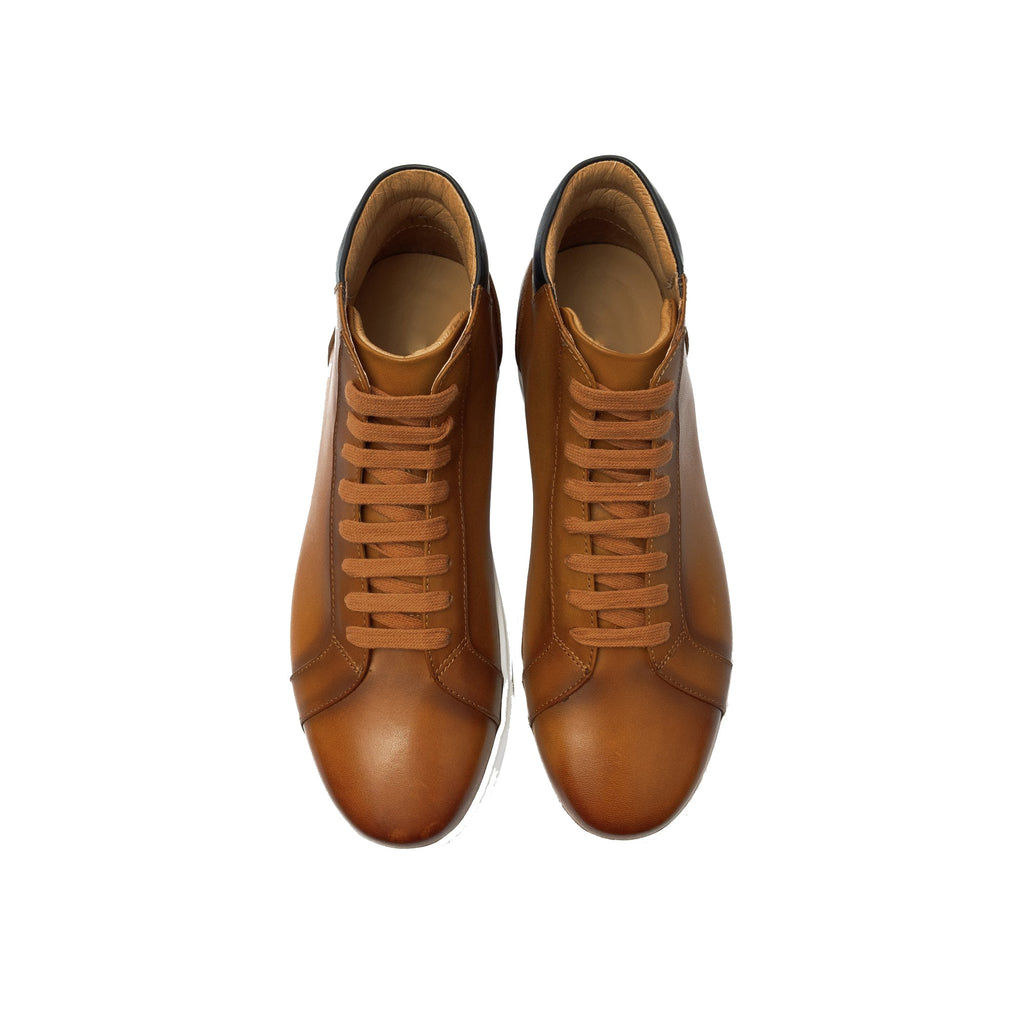 Height Increasing Olive Green Leather Woodford Balmoral Toe Cap Oxfords