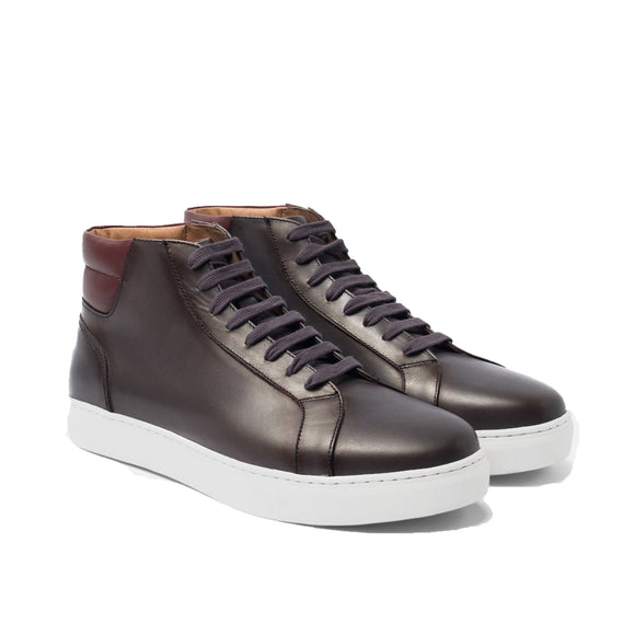 Brown Leather Angus Sneaker Boots