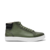 Height Increasing Olive Green Leather Angus Sneaker Boots