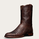 Brown Leather Remington Slip On Western Cowboy Boots