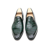 Height Increasing Goodyear Welted Sardoal Emerald Green Leather Loafer With Violin Leather Sole
