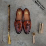 Brown Leather Barbican Tassel Loafers