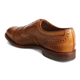 Height Increasing Tan Braided Leather Morice Brogue Oxfords
