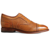 Height Increasing Tan Braided Leather Morice Brogue Oxfords