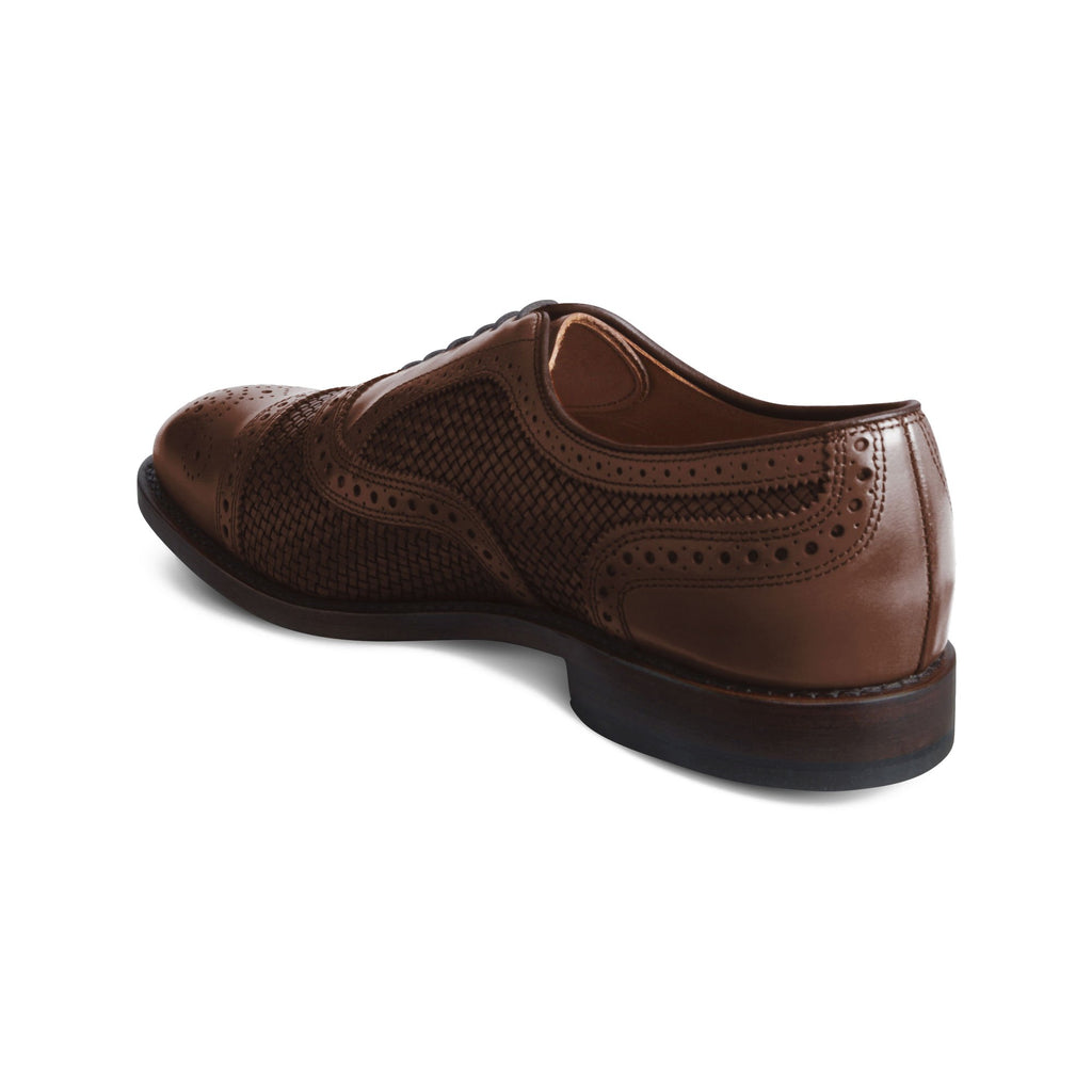 Flat Feet Shoes - Brown Braided Leather Morice Brogue Oxfords with Arch Support