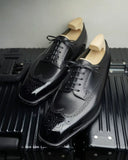 Black Leather wingtip Oxfords