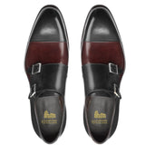 Height Increasing Black and Brown Leather Castle Monk Straps
