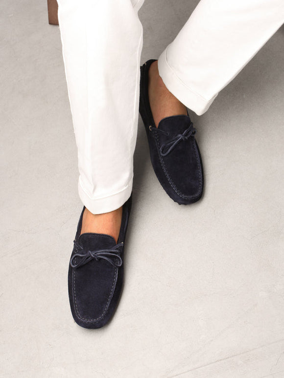 Outfit Navy Blue Suede Flats Buy Blue Women's Loafers The Jonum