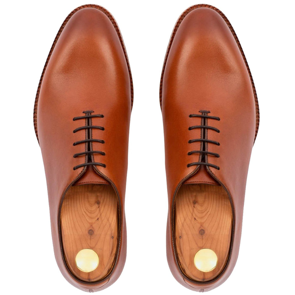 Flat Feet Shoes - Tan Leather Drayton One Cut Oxfords with Arch Support