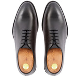 Flat Feet Shoes - Black Leather Drayton One Cut Oxfords with Arch Support