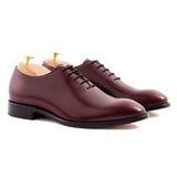 Flat Feet Shoes - Cherry Brown Leather Drayton One Cut Oxfords with Arch Support