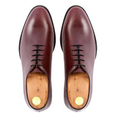 Height Increasing Cherry Brown Leather Drayton One Cut Oxfords - Formal Shoes