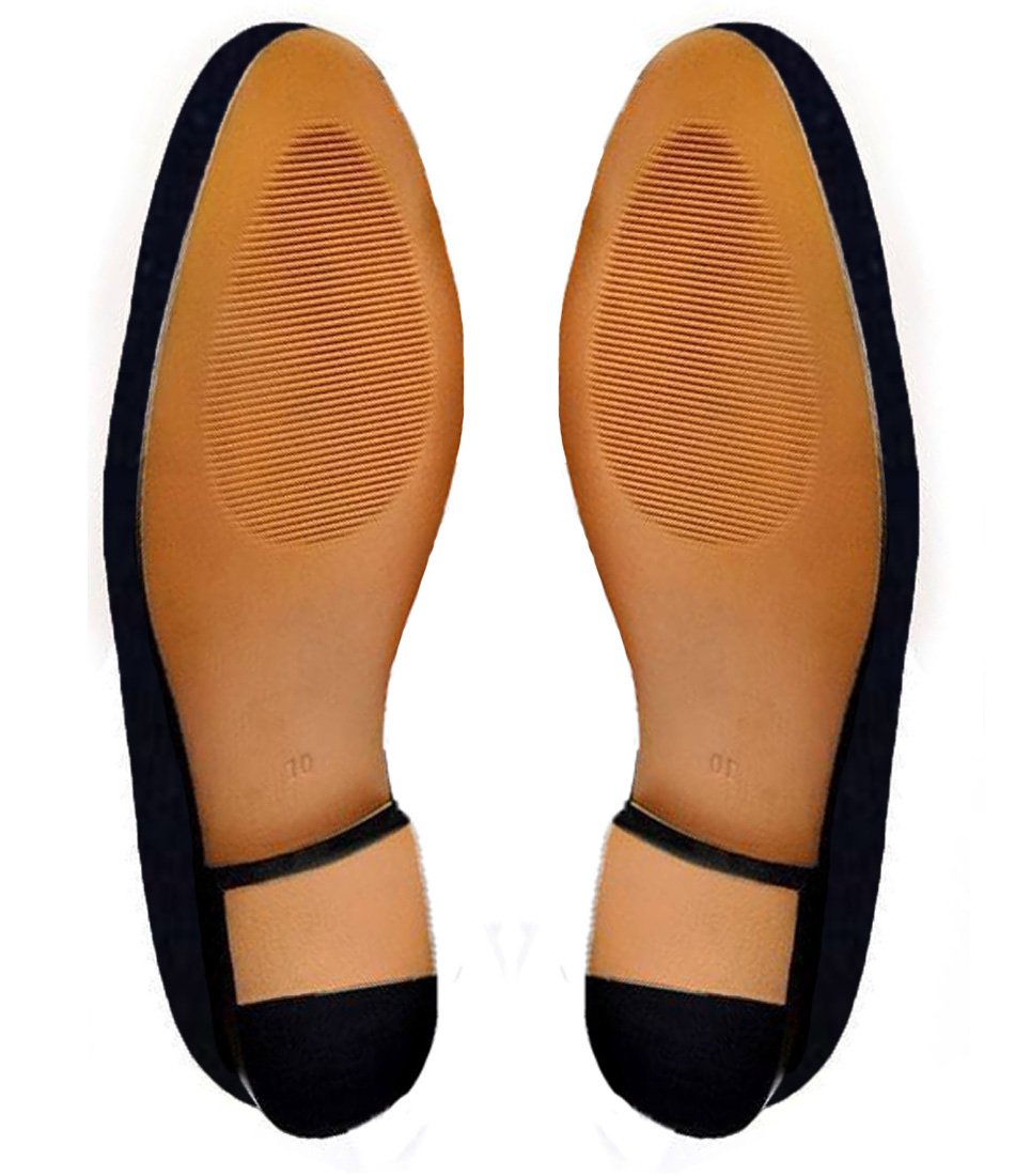 Flat Feet Shoes - Blue Velvet Dragons Embroidered Loafers with Arch Support