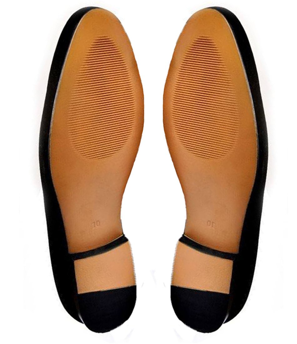 Height Increasing Black Velvet Spartan Shield Embroidered Loafers