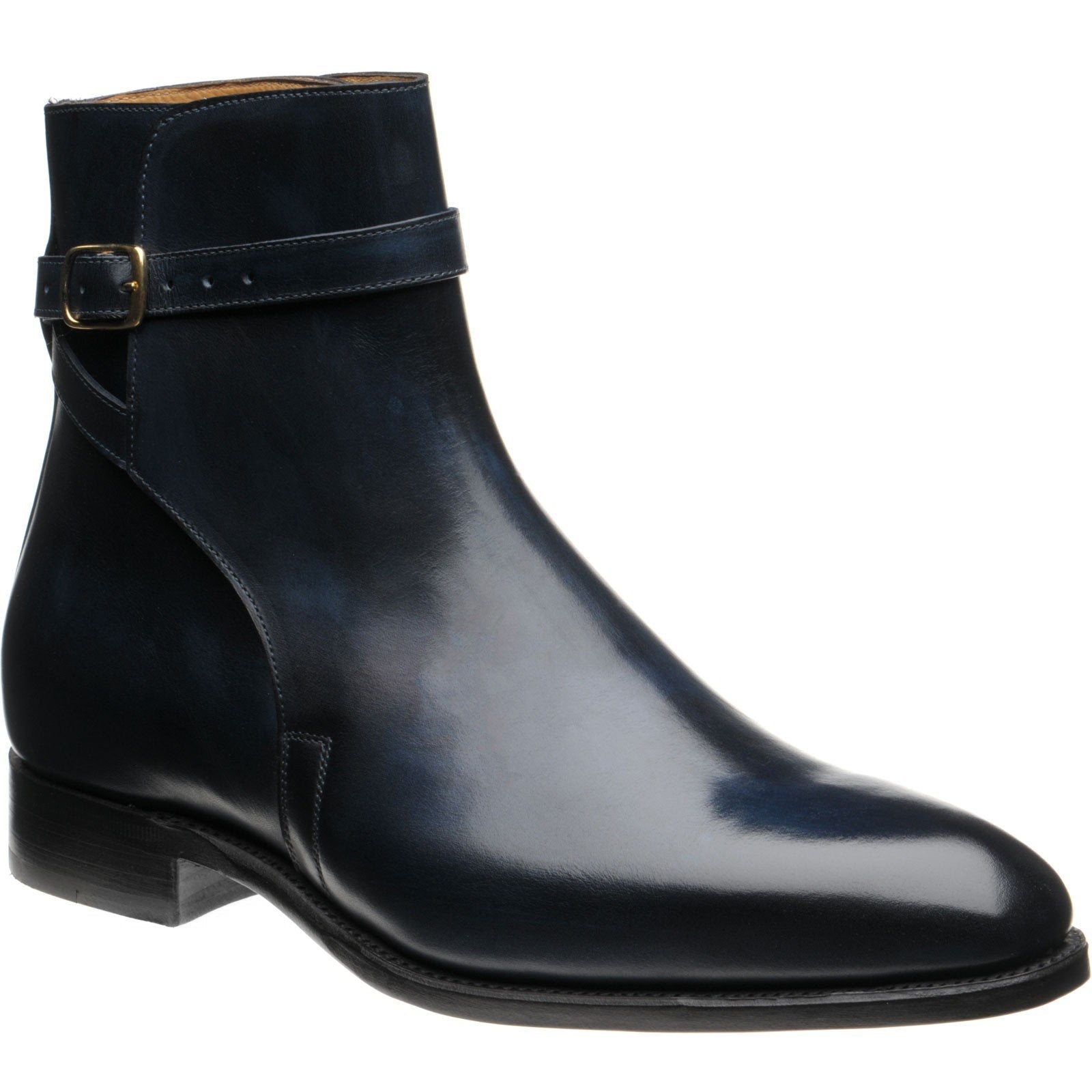 Navy Blue Leather Warwick Slip On Jodhpur Boots for Men