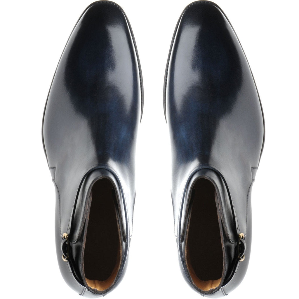 Navy Blue Leather Warwick Slip On Jodhpur Boots for Men