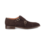 Height Increasing Brown Suede Castle Monk Straps