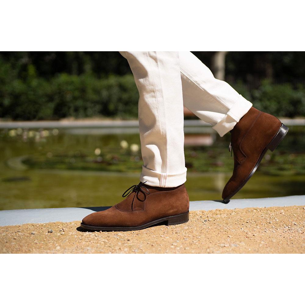 Height Increasing Brown Suede Corowa Chelsea Boots