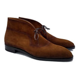Flat Feet Shoes - Brown Suede Corowa Chelsea Boots with Arch Support