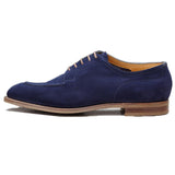 Flat Feet Shoes - Navy Blue Suede Hamlet Derby Shoes with Arch Support
