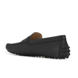 Black Leather Burgos Driving Loafers