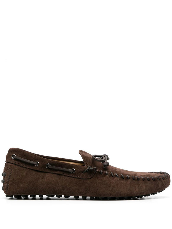 Height Increasing Brown Suede Alcalde Driving Loafers