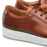 Height Increasing Tan Leather Cornella Lace Up Sneakers