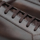 Brown Leather Cornella Lace Up Sneakers