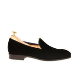 Flat Feet Shoes - Black Suede Corbett Loafers with Arch Support
