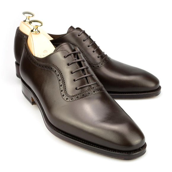Flat Feet Shoes - Brown Leather Paveley Brogue Oxfords with Arch Support