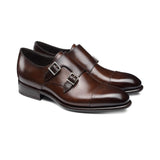 Height Increasing Brown Leather Castle Monk Straps
