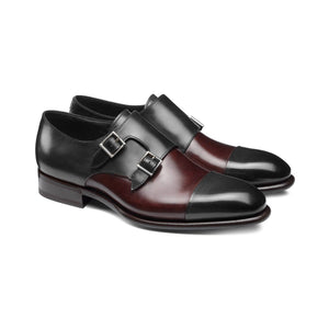 Height Increasing Black and Brown Leather Castle Monk Straps