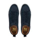 Navy Blue Suede Leather Angus Sneaker Boots