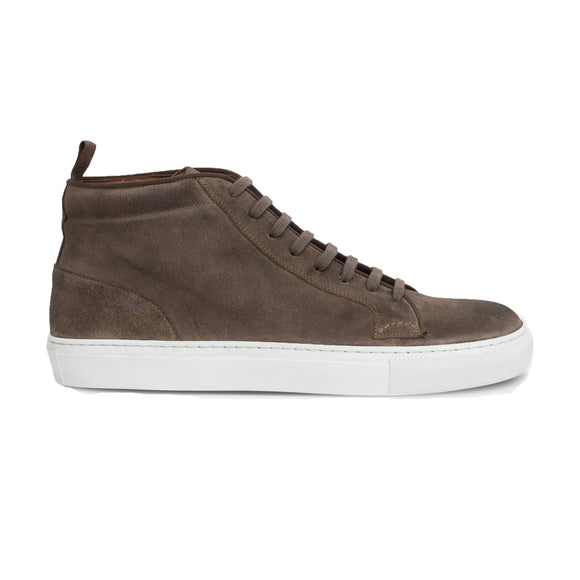 Height Increasing Biege Suede Leather Angus Sneaker Boots