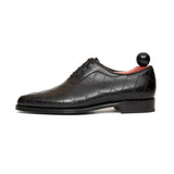 Height Increasing Black Leather Copnor Oxfords
