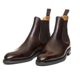 Height Increasing Brown Leather Fenland Slip On Chelsea Boots