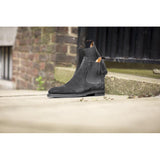 Black Suede Fenland Slip On Chelsea Boots