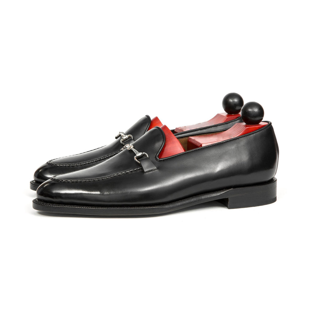 Black Leather Palmela Horsebit Loafers