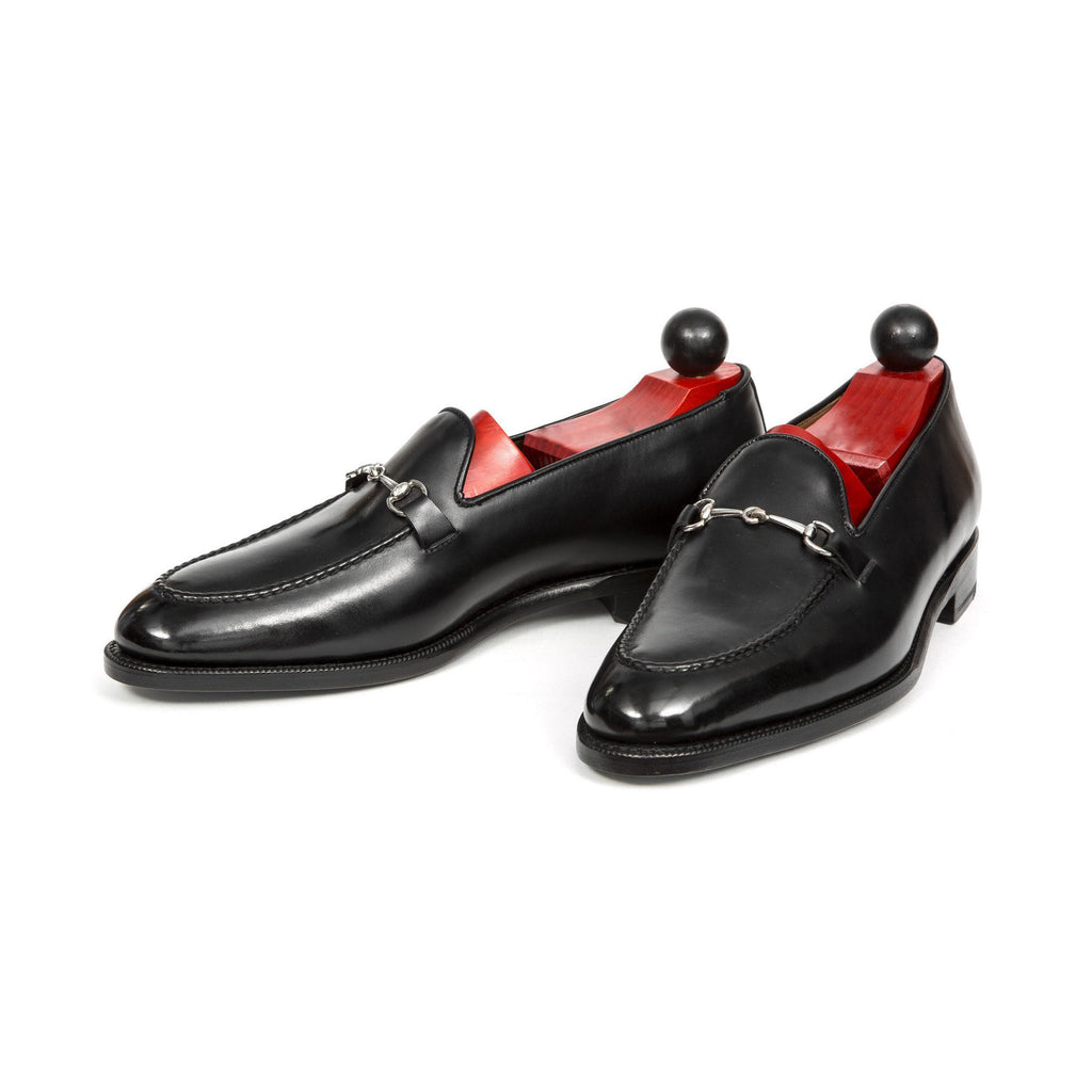 Black Leather Palmela Horsebit Loafers