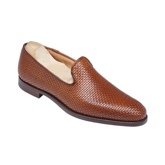 Height Increasing Tan Braided Leather Forst Loafers